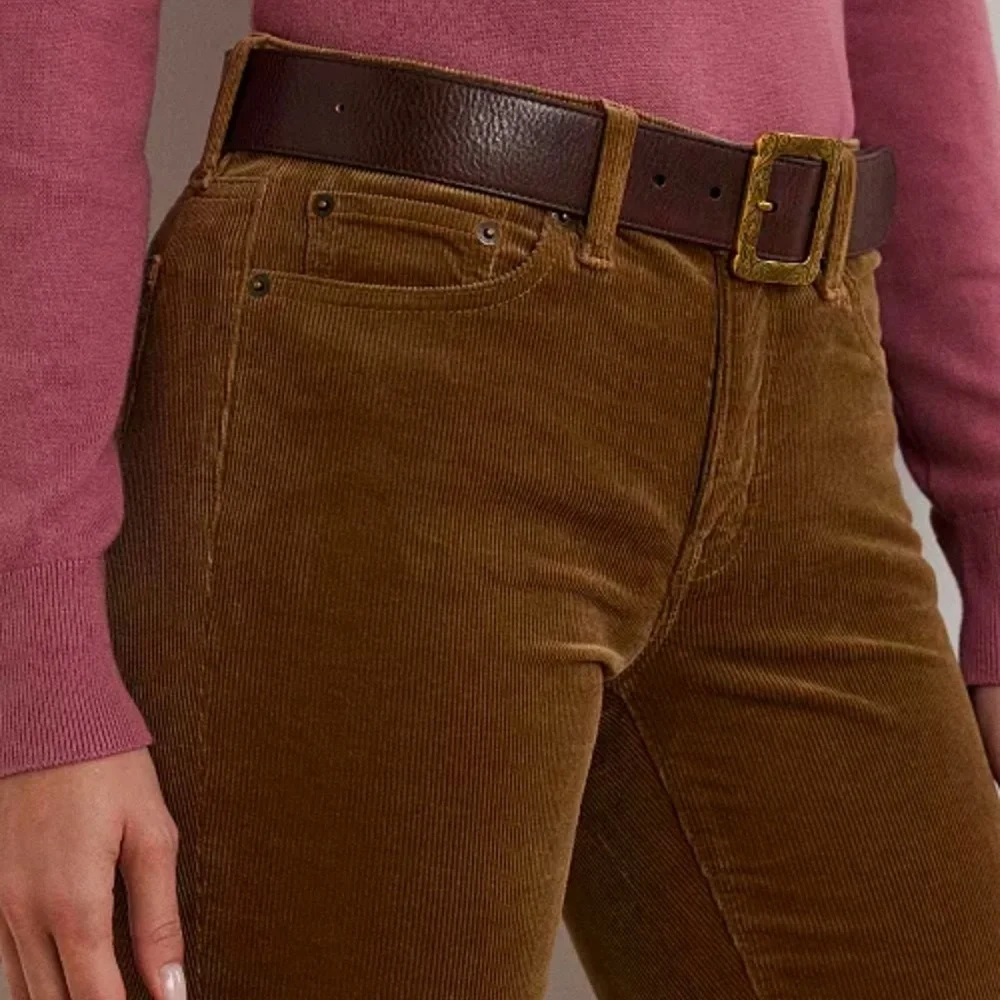 Lauren Ralph Lauren
Stretch Corduroy Mid-Rise Straight Pants Brown - Picture 3 of 6